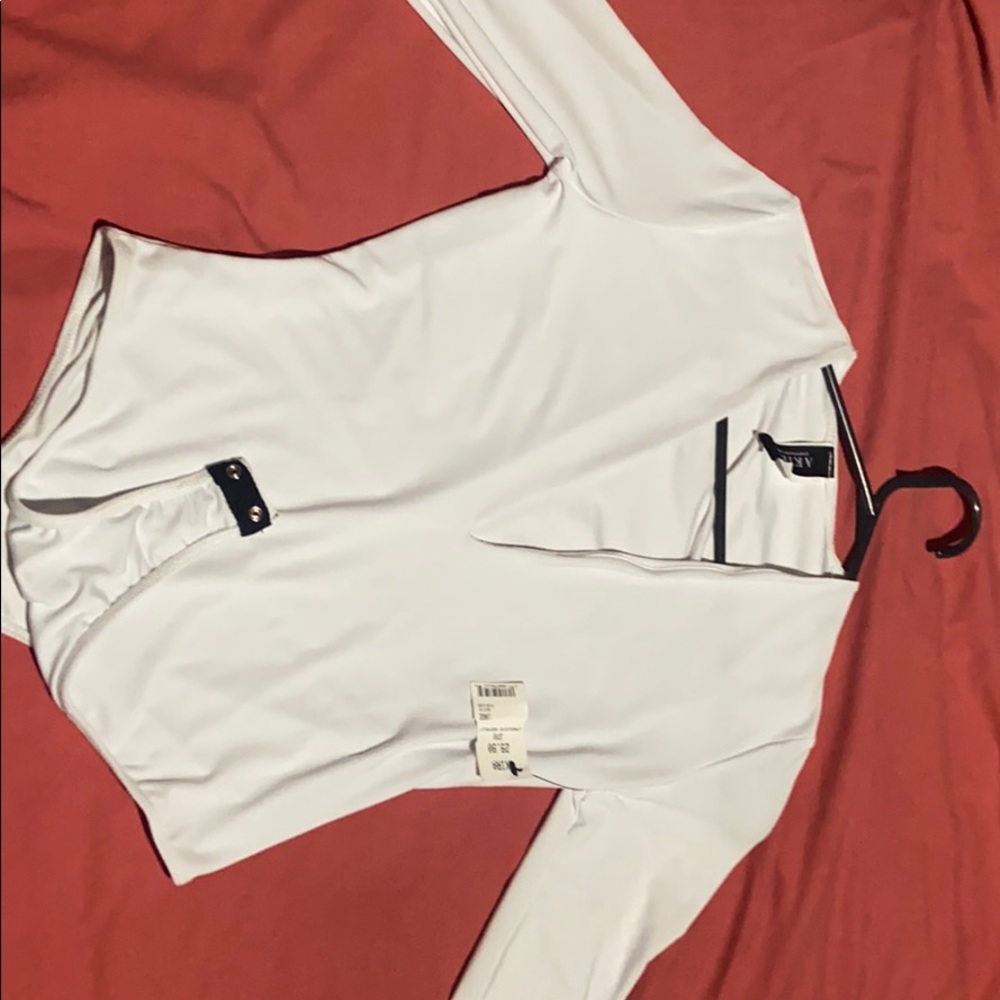 White Vneck Bodysuit